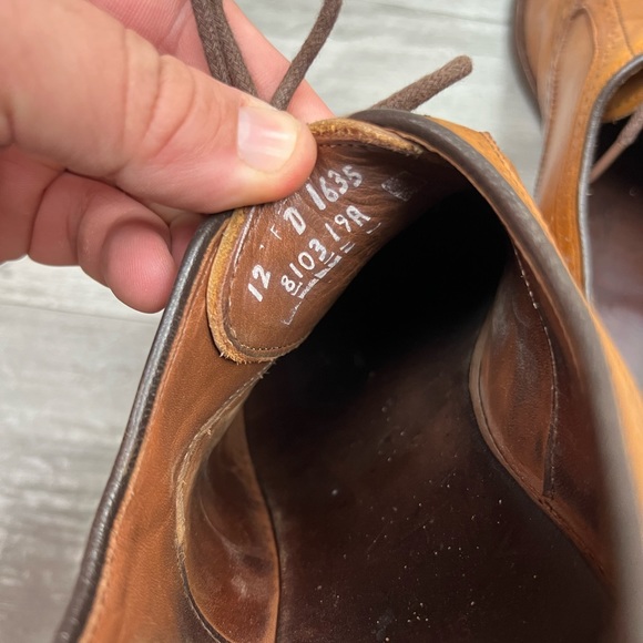 Allen Edmonds Strand Walnut Tan Balmoral Brogue Oxfords 12 D - Picture 10 of 10